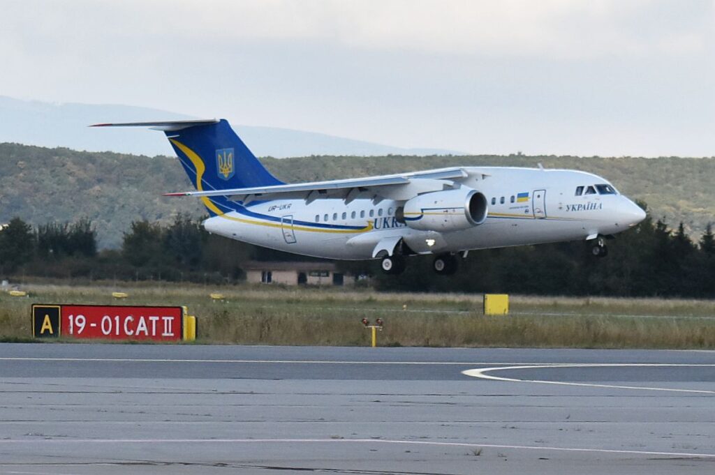 Ukrajinský vládny An-148 v Košiciach
