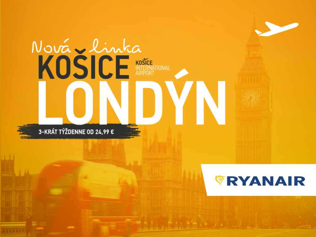 Ryanair otvára svoje prvé lety z Košíc!