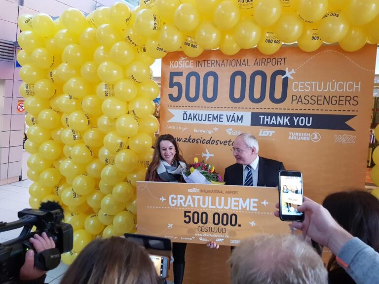 Over 500,000 passengers have already passed through Košice International Airport this year!